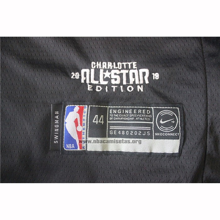 Camiseta All Star 2019 Portland Trail Blazers Damian Lillard NO 0 Negro